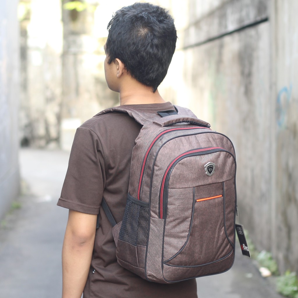 Ransel Backpack Ransel Sekolah Tas Multifungsi Tas Coklat Denim Scotlet Tas Coklat Tas Distro Keren