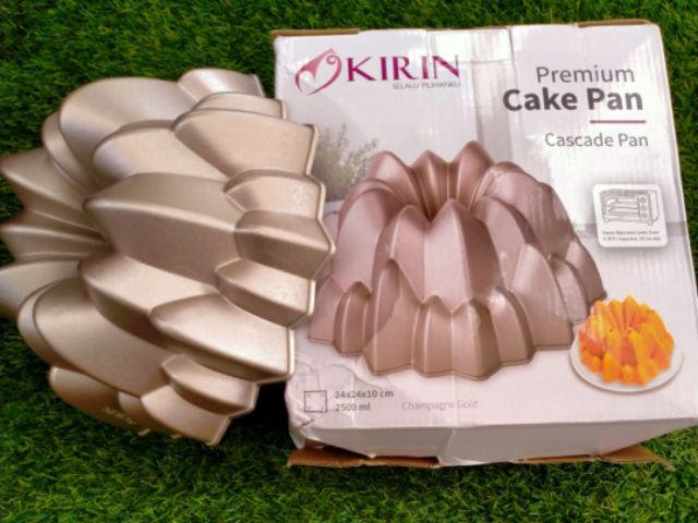 Kirin Premium Cake Pan Die Cast | Cetakan Kue Premium | Champagne Gold 24 Cm - Marissa