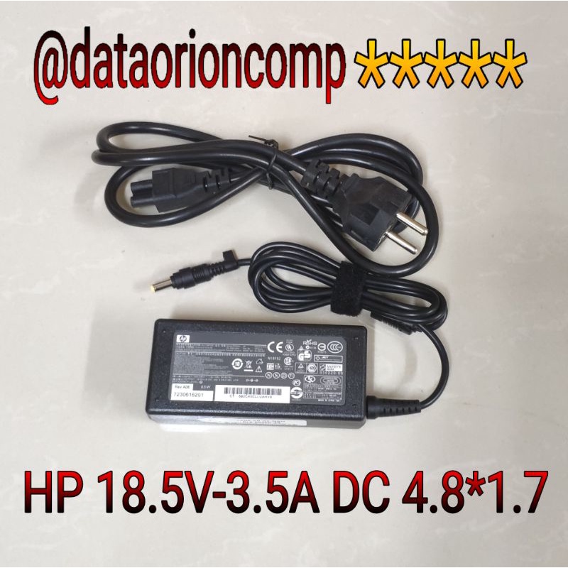 Adaptor Charger HP 18.5V 3.5A colokan kuning DC 4.8*1.7 mm for Laptop HP Compaq 420 530 540 550 620 625