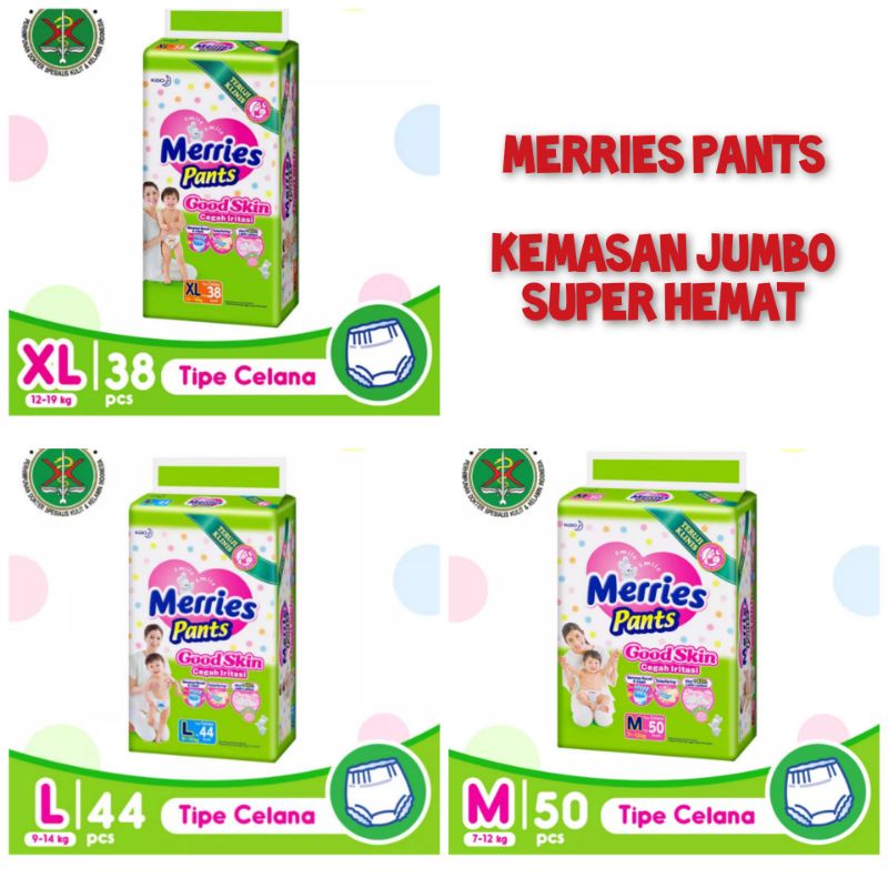 MERRIES Pants Jumbo Pack M50/L44/XL38pcs