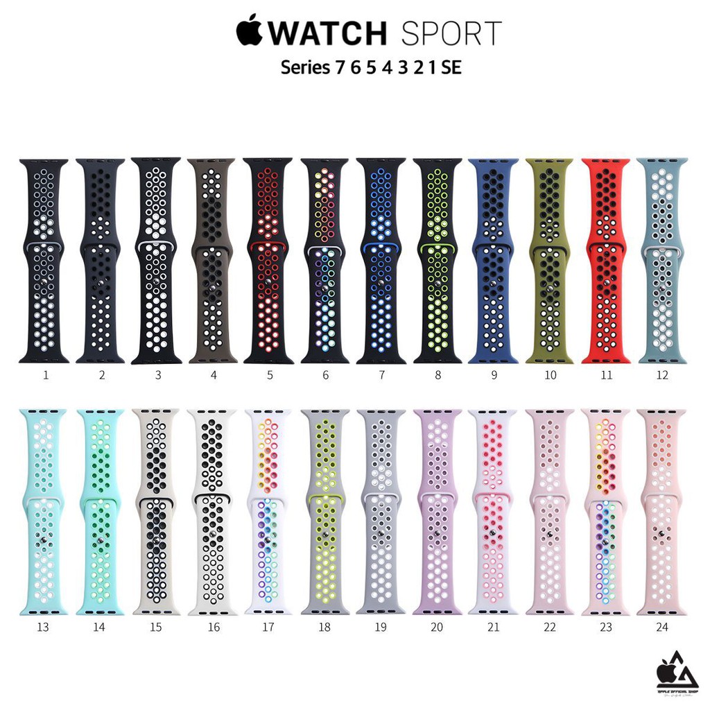 Tali Strap Sport Band For Apple Watch Model Nike 38mm 40mm Arm Band Strap iwatch Rubber Band Series 1 2 3 4 Jam Tangan Apple