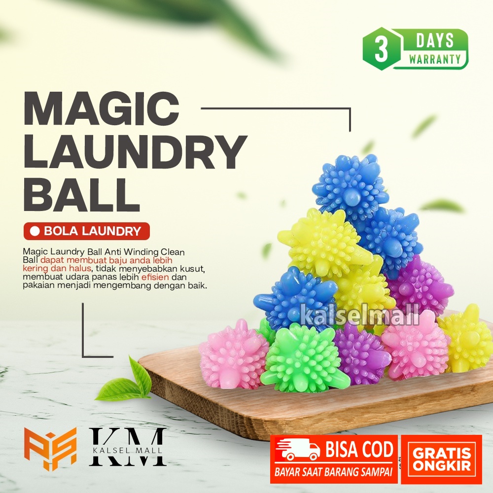 Bola Laundy Mesin Cuci Magic Laundry Ball Pembersih Pakaian Bola Karet Laundri Reuseable Anti Kusut Winding ART20