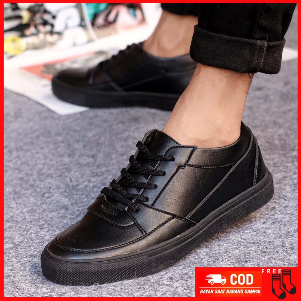 MOLK|Sepatu Kasual Sneakers Pria Kulit Pu Original  Fashion Gaya Kekinian Sneaker Keren Masa Kini