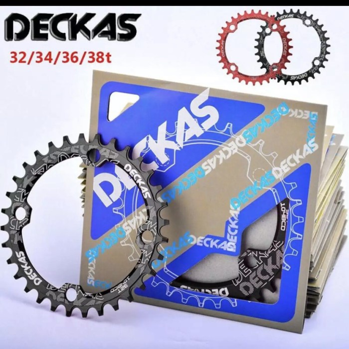 Chainring DECKAS OVAL 32T 34T 36 T 38T BCD 104 alloy 7075 CNC