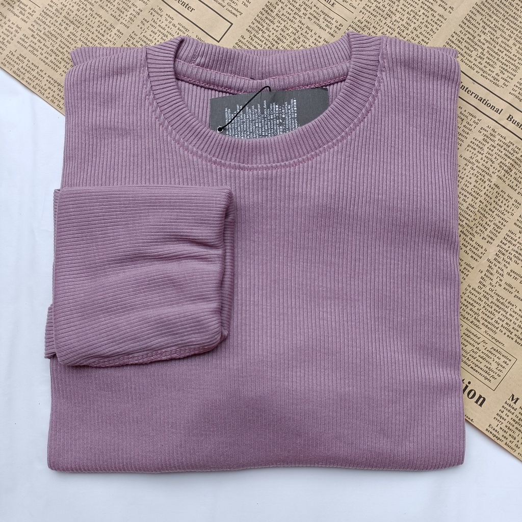 PART II Kaos Rib Premium / Kaos Grosir / Kaos Rib Premium Tebal / Kaos Lengan Panjang Termurah-Lavender