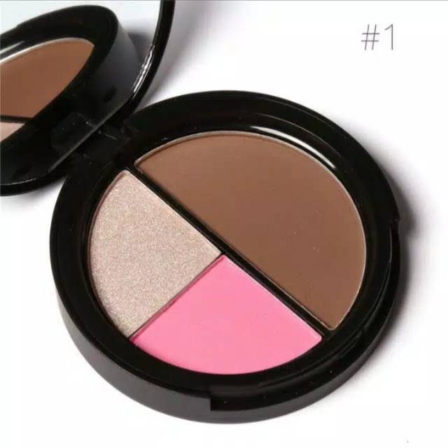 Focallure 3 Face Colours Highlighter Contour Blush / FA20