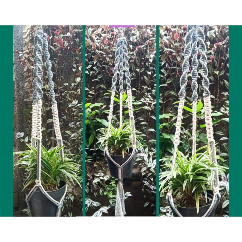 Macrame gantungan pot bunga Panjang 1M