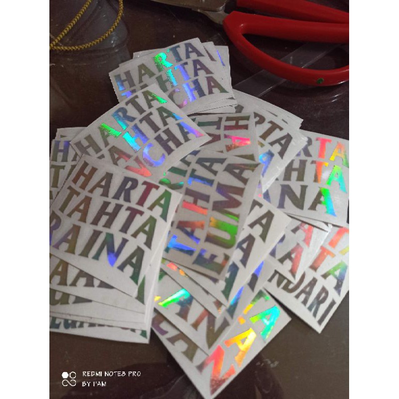 

STIKER NAMA HOLOGRAM-READY DESIGN bisa CUSTOM