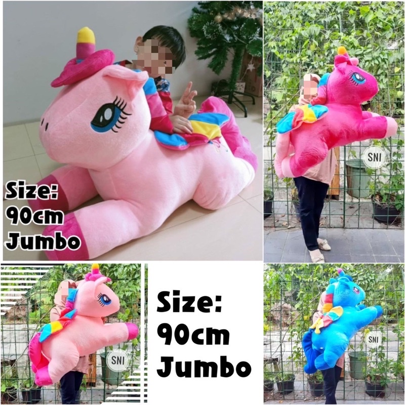 boneka lying unicorn sayap jumbo uly 90cm boneka jumbo pegasus pony unicorn terbang large big boneka jumbo kuda pony