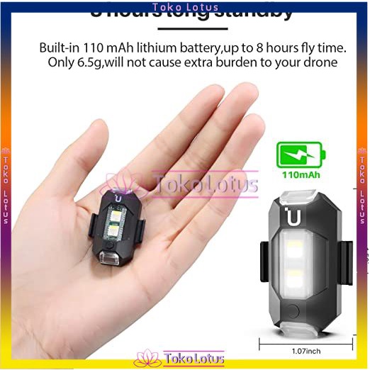 Lampu Drone/motor Strobo LED 7 Warna Universal Anti Tabrakan Untuk Motor / Pesawat / Drone 𝐓𝐄𝐑𝐌𝐔𝐑𝐀𝐇 !!!