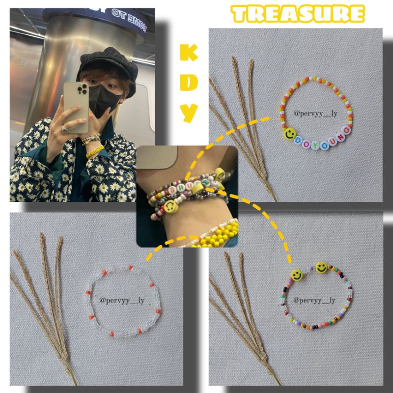 Doyoung Treasure Bracelet - Gelang Doyoung Treasure - KPOP - Gelang Manik Beads