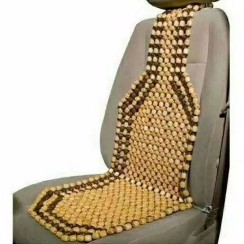 Sandaran DUDUKAN tatakan ALAS  jok mobil kantor kursi Rumah universal MOTIF KAYU biji BULAT BULAT