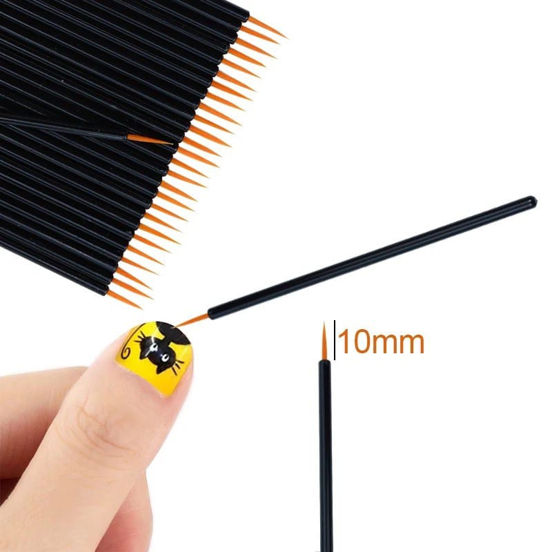 Mysterygirl - Disposable Eyeliner dan Lipliner Brush / Disposable Lip Wand Brush Eyebrow Spons Eyelash Brush