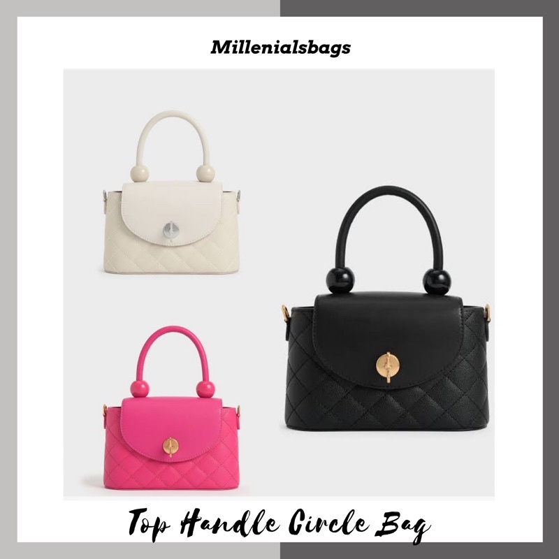 Cnk top handle circle bag