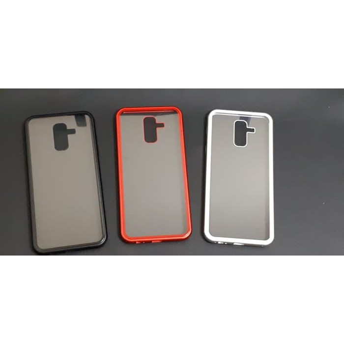 Samsung a6+ / a6 PLUS 2018 Premium 2 in 1 magnetic phone case -Transparant