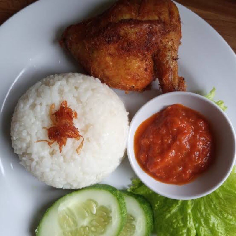 

ayam penyet + nasi