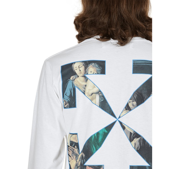 Off White FW20 Caravaggio Painting Long Sleeve Tee - White