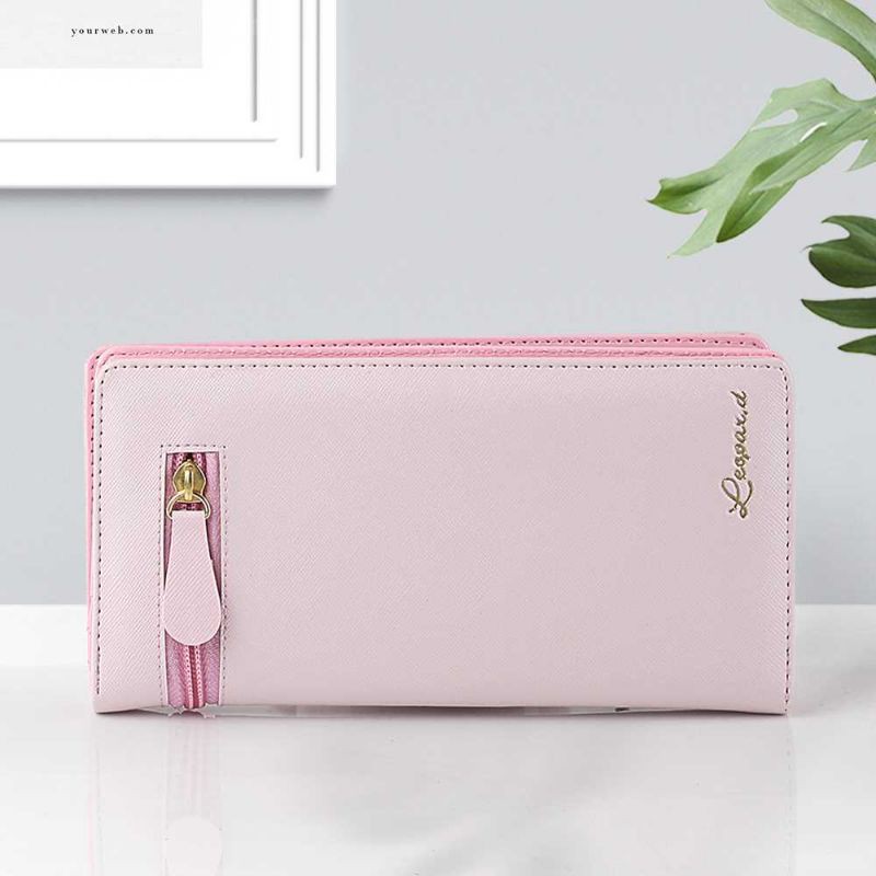 DOMPET WANITA CEWEK PINK SEMI KULIT