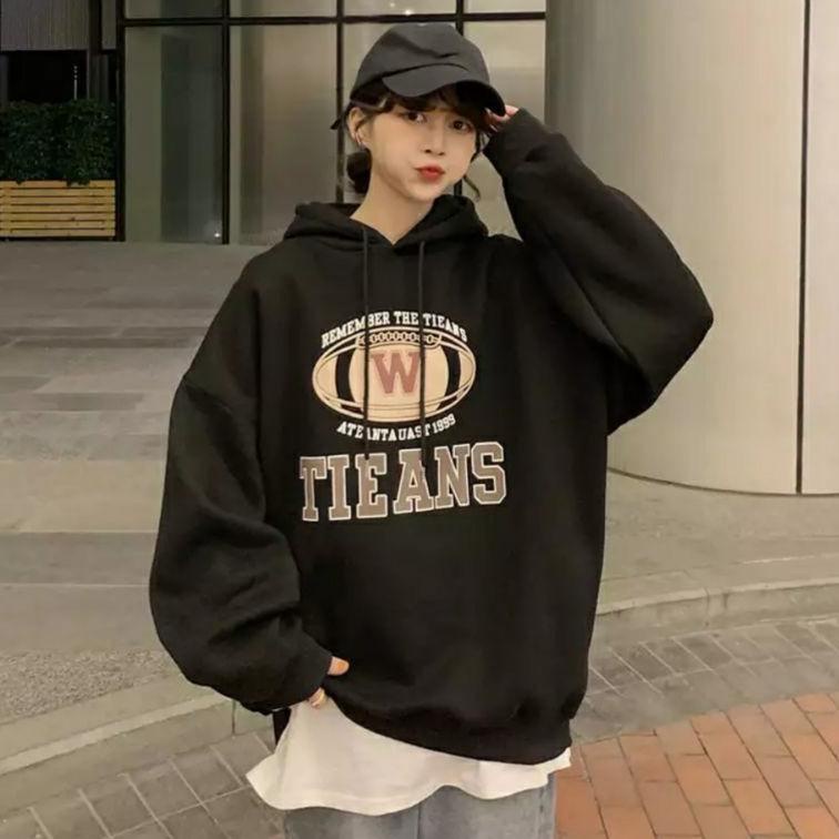 HOT Hoodie Oversize Wanita Korean Style Bahan Katun Fleece Tebal Murah Polos XXL Ori Sweater Kekinia