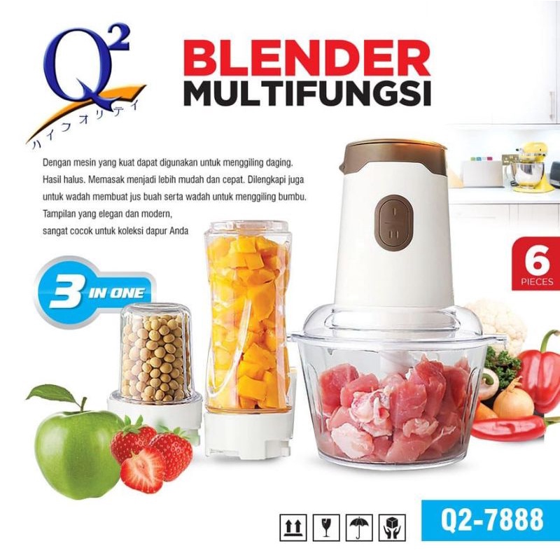 BLENDER ELEKTRIK 3IN1 SERBAGUNA MULTIFUNGSI 7888 Q2