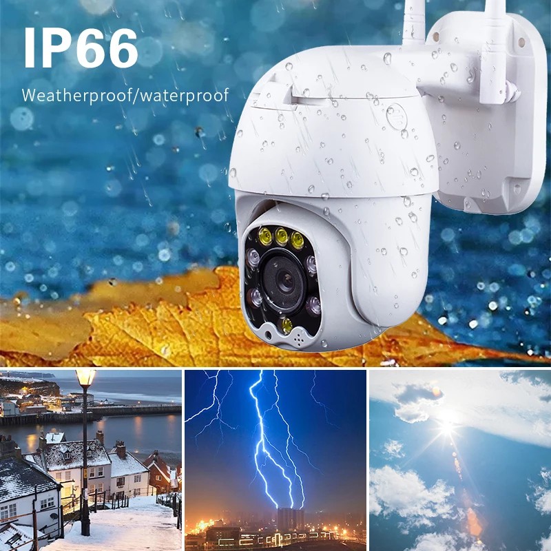 IPCAM - IP Camera Outdoor ICSEE 1080P PTZ Speed Dome Wireless Pan Tilt 8X Zoom. IR. H265x