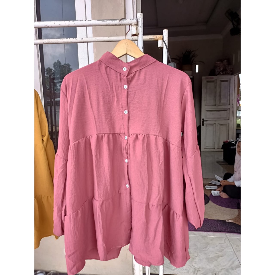 Kemeja Kringkle Airflow / Kemeja Wanita Casual / Dealova Blouse Crinkle Airflow / Kemeja  Blouse Crinkle Uragiri