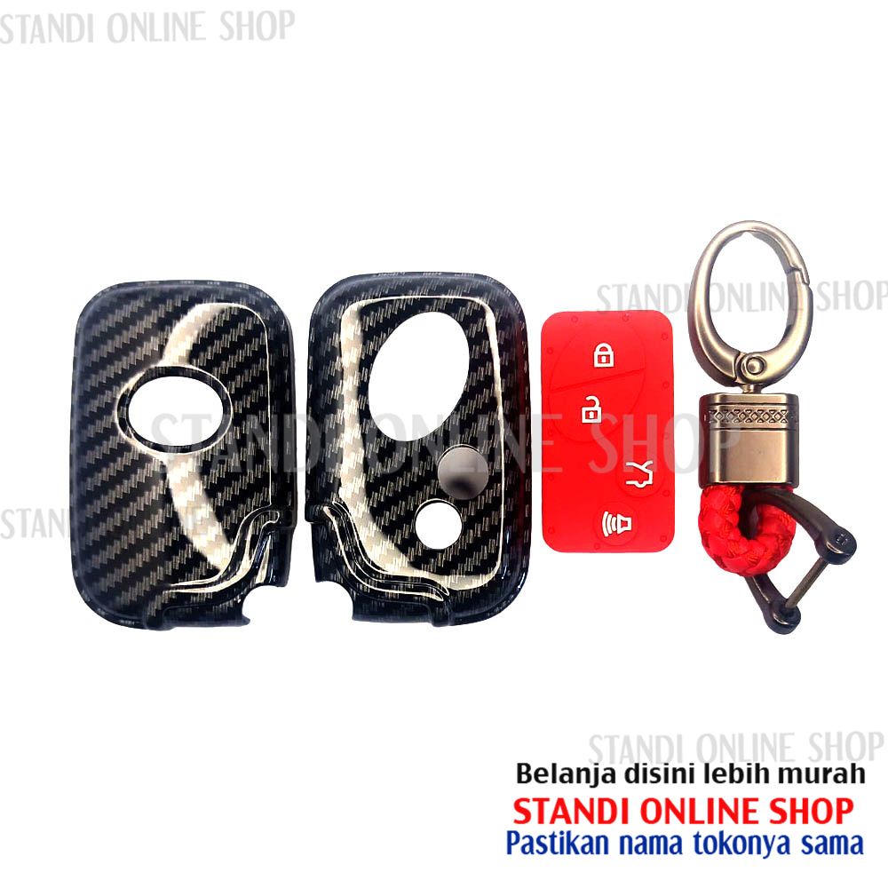 Cover Smartkey Sarung Kunci Carbon Case Lexus ES IS GS LS LX RX GX CT