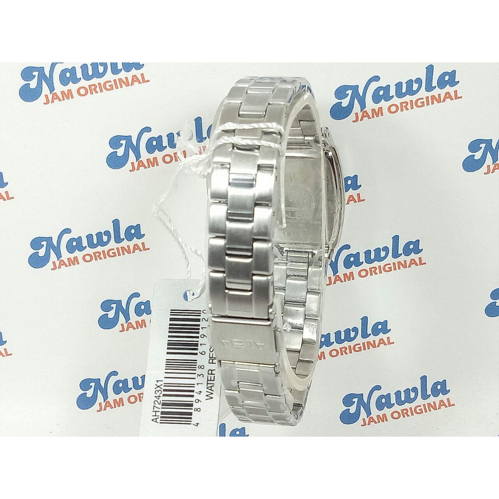 Alba Ladies AH7243X1 Rectangle Case White Dial | Jam Wanita AH7243