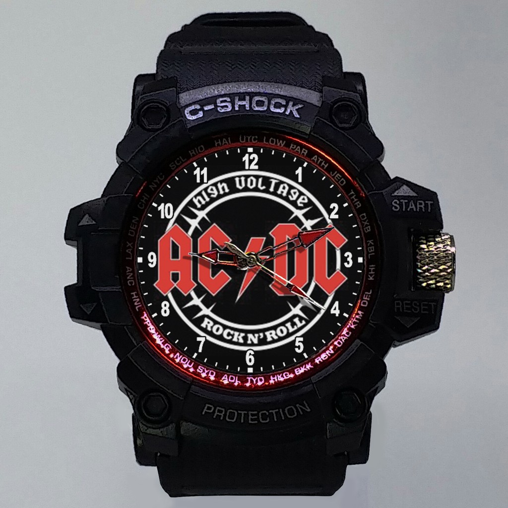 (ISTIMEWA BOSSQUE) JAM TANGAN ACDC LIST MERAH - EXCLUSIVE 18