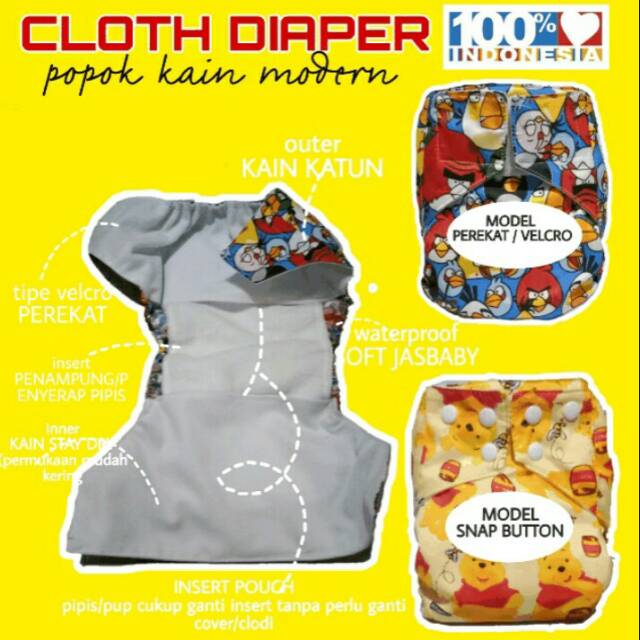 CLODI BIGSIZE KARAKTER + INSERT 4 LAYER TERMURAH