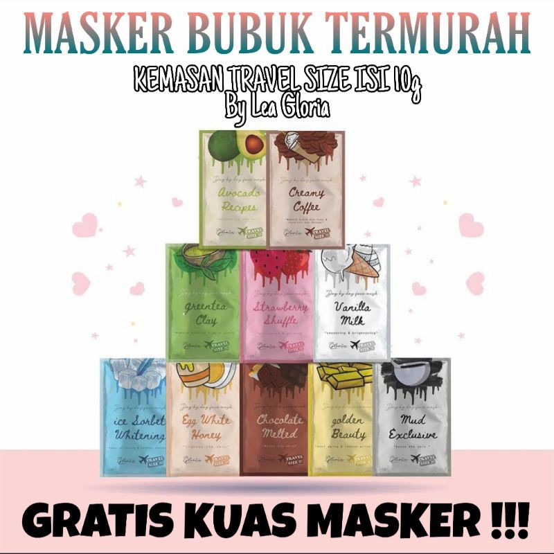MASKER BUBUK TERMURAH BY LEA GLORIA. HARGA TERMURAH ORIGINAL | Shopee