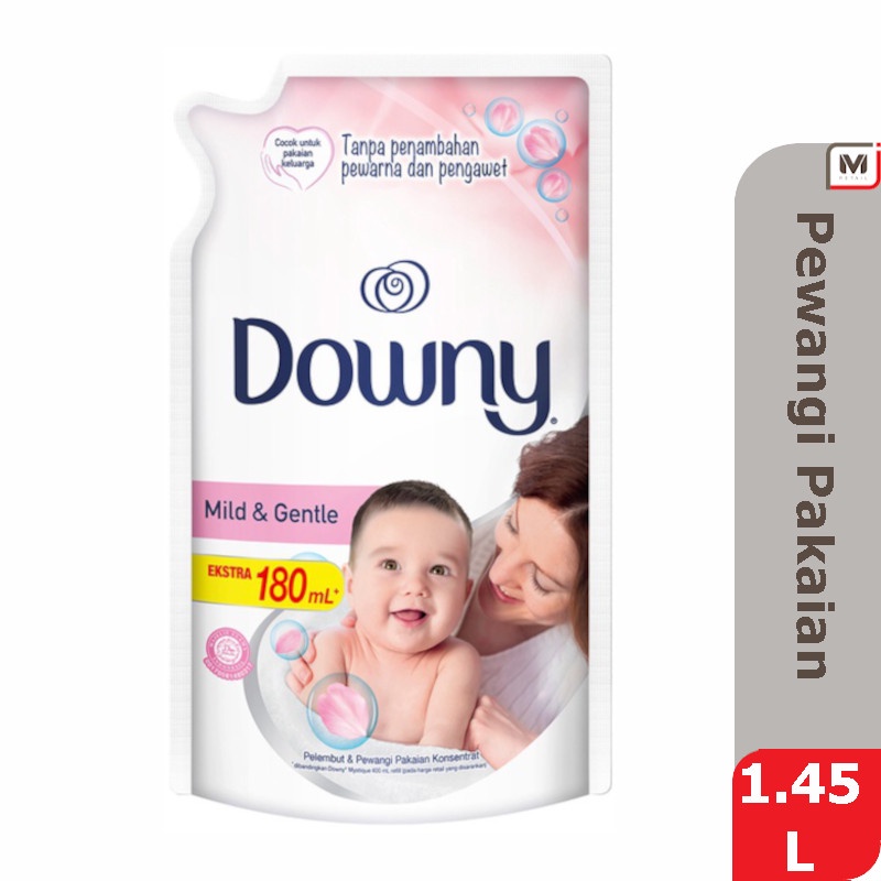 Downy Baby Softener Konsentrat Mild & Gentle 1.45L - Pewangi dan Pelembut Pakaian Baju Bayi 1450ml