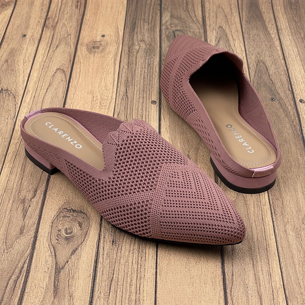 Sandal Mules Rajut Hak 1,5cm  RD03 ~ CLARENZO