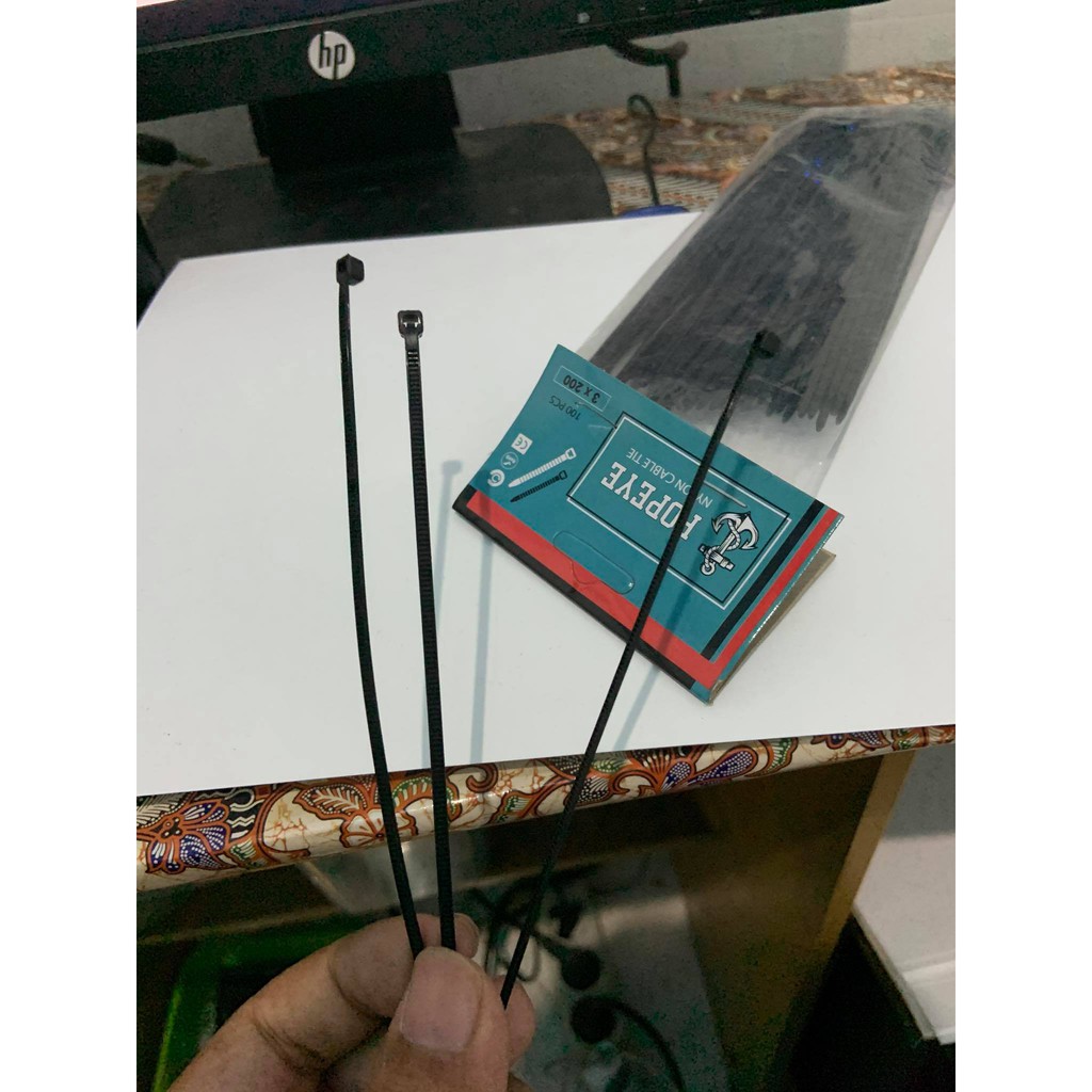 Cable Ties Popeye High Quality 3 x 200 mm murah bahan kuat
