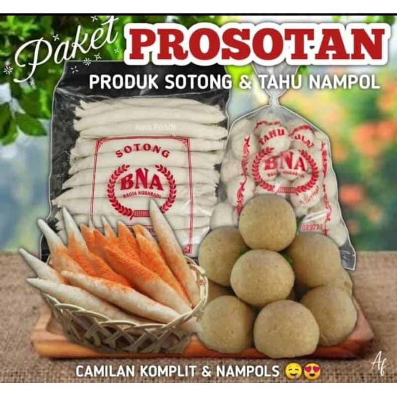paket prosotan tahu bulat isi 50pcs dan sotong isi 50pcs