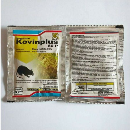 Racun Tikus KOVINPLUS KOVIN PLUS Obat Anti Tikus Basmi Pembasmi Ampuh Tuntas 80P 15Gr