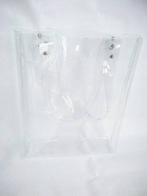 Tote bag  transparent tas transparant  bening tas jinjing