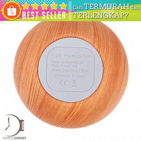 Taffware Ultrasonic Humidifier Aroma Essential Oil Diffuser Wood Design 130ml - NM007 - Wooden