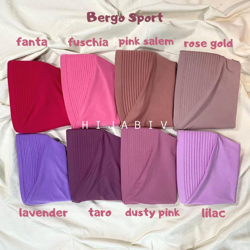 HIJAB SPORT BERGO INSTAN JERSEY | JILBAB OLAHRAGA | KERUDUNG SEKOLAH