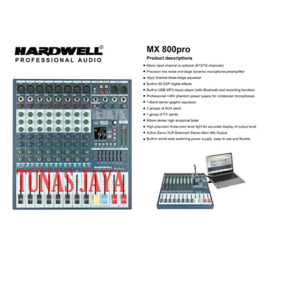 Mixer Hardwell MX 800 Pro 8 Channel Original