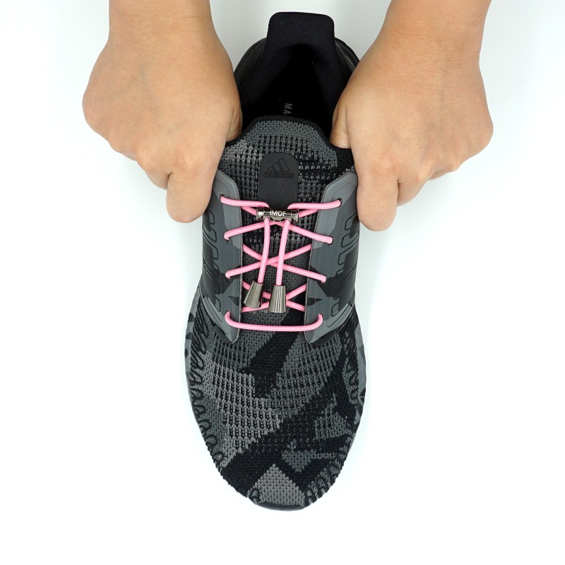 Tali Sepatu IMOF Original Pink Lock Lace Elastic Premium Quality