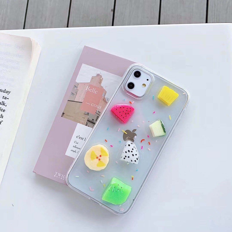 3D Fruit Case iPhone Oppo Vivo Xiaomi Samsung Realme A11 M11 A31 A21s Redmi 9 Reno 4 Realme C11 C15