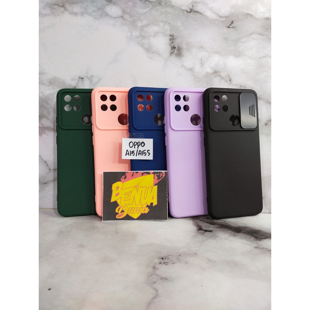 CASE OPPO A15/OPPO A15S - CASE SLIDE MACARON PLUS PELINDUNG KAMERA OPPO A15 / OPPO A15S - BENUA DUNIA