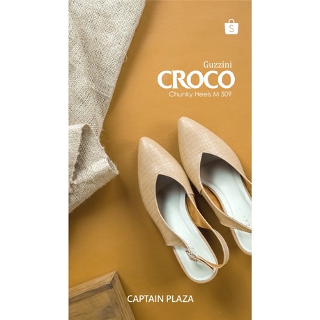 Captain Plaza - Guzzini M 509 - Sepatu Block Heels Croco-1