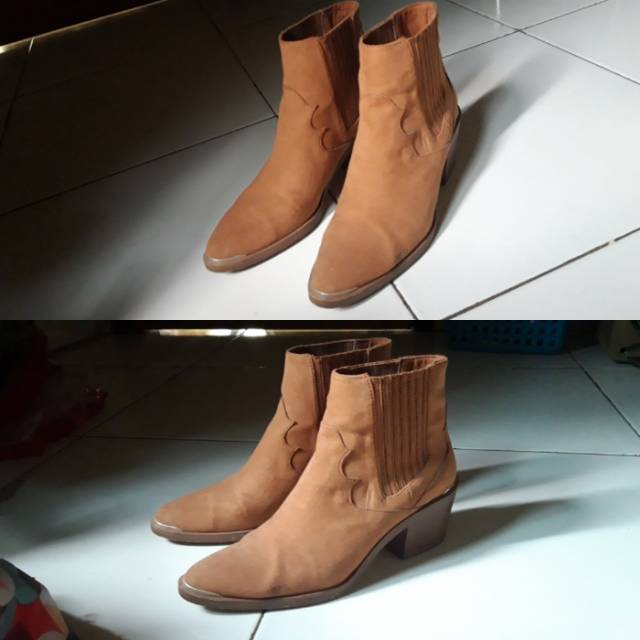 Elastic Cowboy Ankle Boots