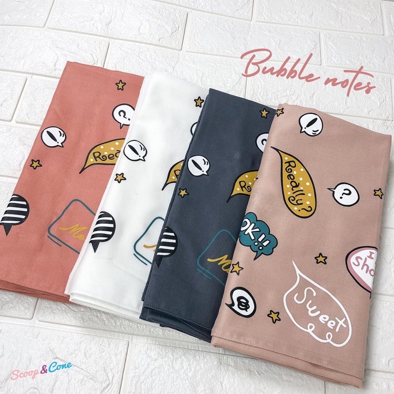 Hijab monel maka Bubble notes