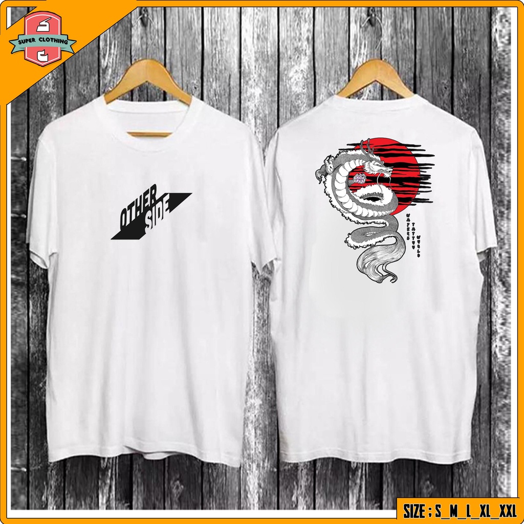 KAOS OTHERSIDE NAGA JEPANG - T-SHIRT OTHERSIDE JAPANESE DRAGON - BAJU KAOS OTHERSIDE NAGA JEPANG - K