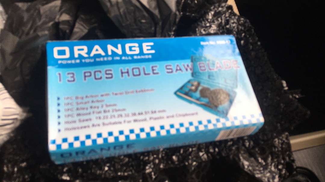 Orange Holesaw Kit 13 Pcs Hole Saw Set Kit Mata Bor Pelubang Kayu