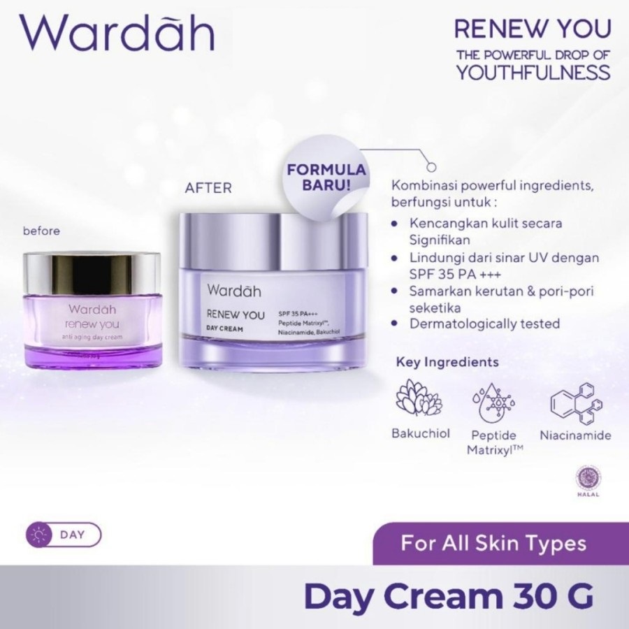 ★ BB ★ WARDAH Renew You Anti Aging Day Cream 30 ml - 9gr