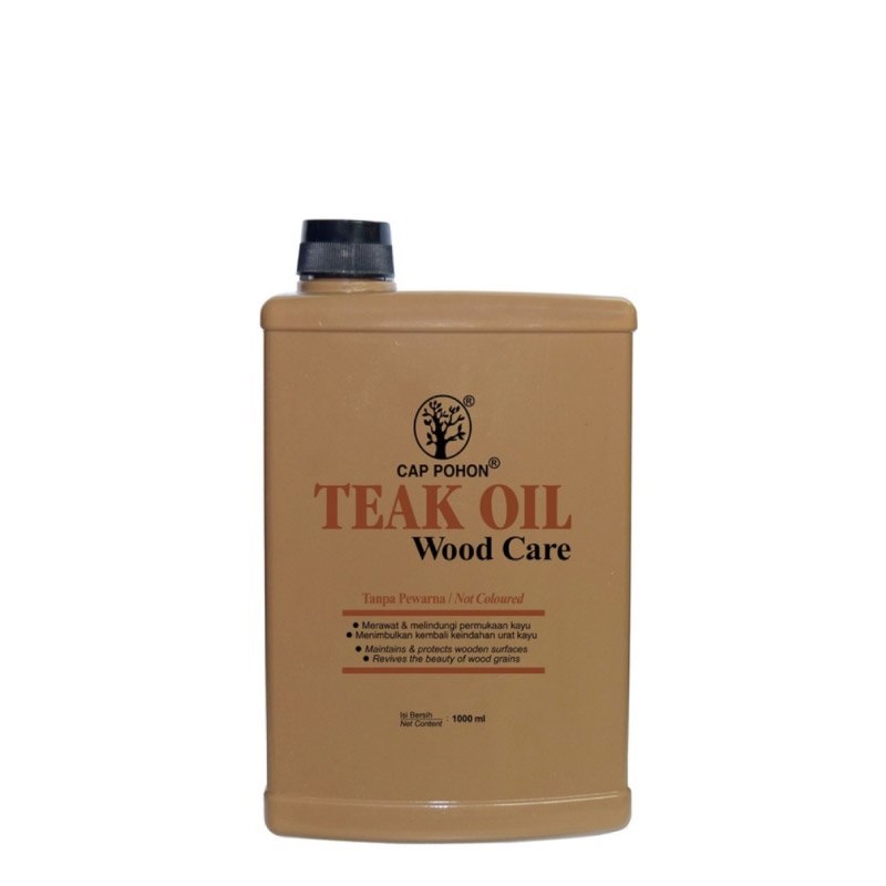 Cap Pohon Teak Oil Wood Care Botol 2 x 1000 mL